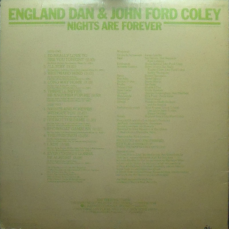 England Dan & John Ford Coley - Nights Are Forever