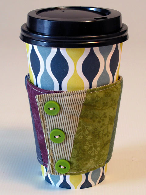 Coffee Cozy - Green Buttons - Click Image to Close