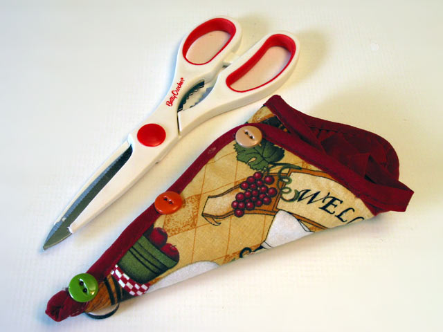 Magnetic Kitchen Scissor Caddy - Country Motif