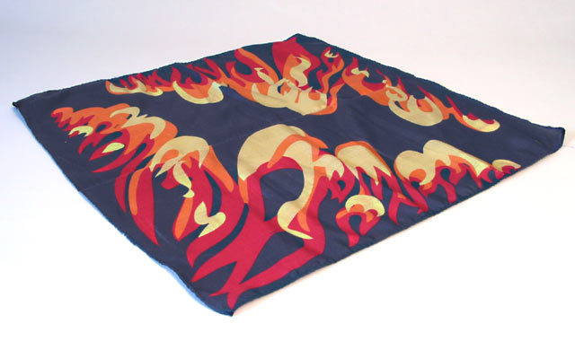 Oriental Bandana - Flame Print Pattern - Click Image to Close
