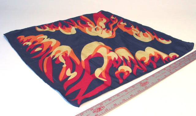 Oriental Bandana - Flame Print Pattern - Click Image to Close