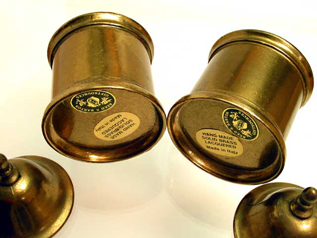 Brass Bell-Top Containers
