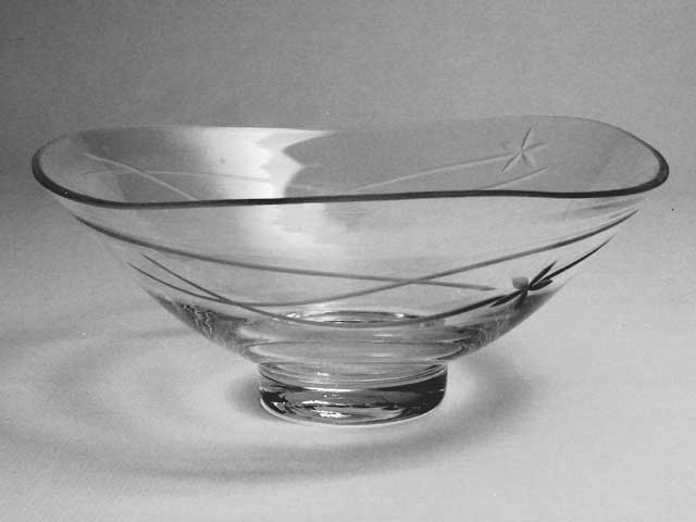 Hallmark Etched Glass Bowl - Click Image to Close
