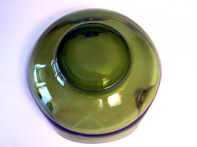 Abstract Green Glass Bowl - Click Image to Close