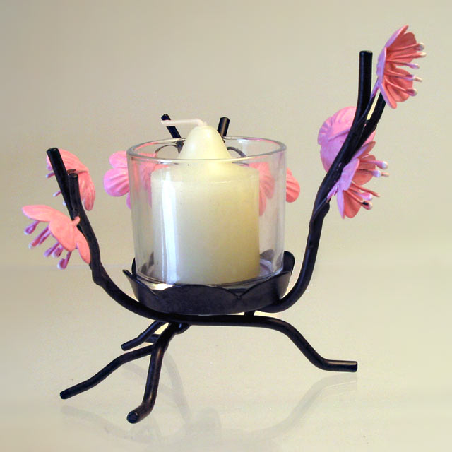 PartyLite Wild Rose Single Votive Candle Display
