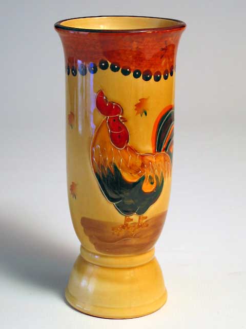 Colorful Rooster Vase - Click Image to Close