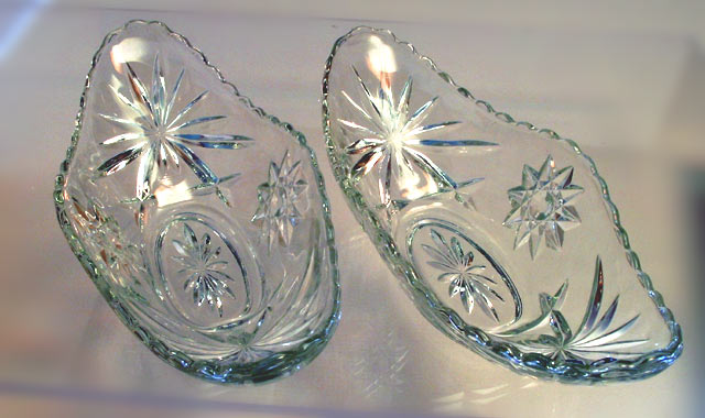 Serving Dish Pair - Cut Glass Motif