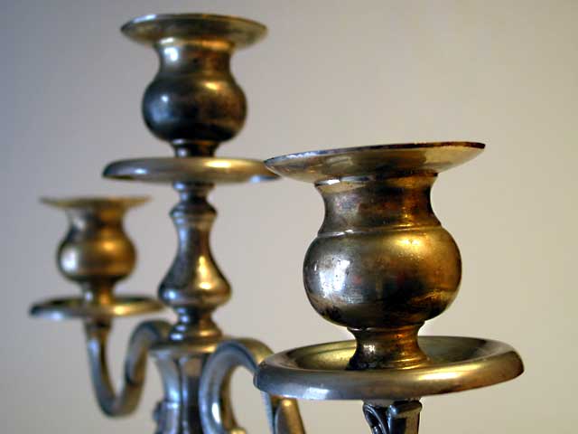 Silver Plated Triple Candleabra