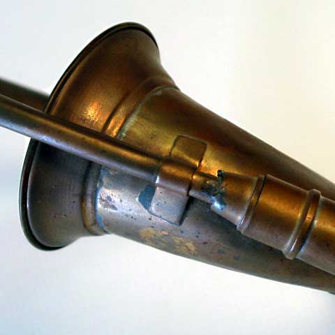 Brass Bulb Horn - INDIA - Click Image to Close