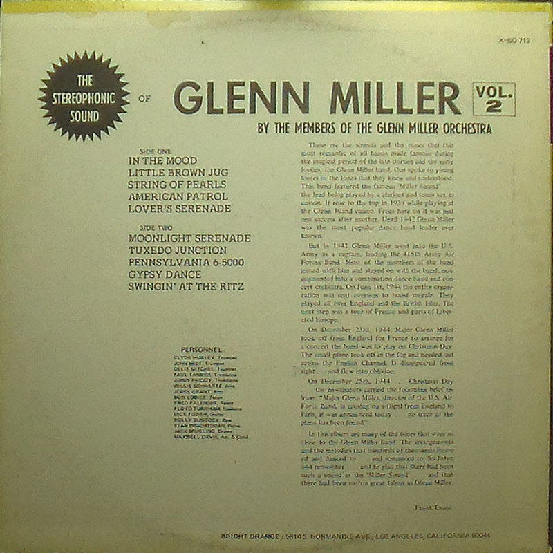 Stereophonic Sound Of Glenn Miller - Volume 2