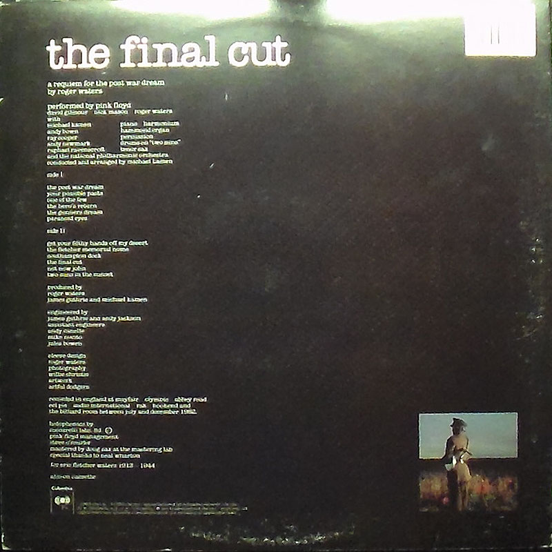 Pink Floyd - The Final Cut - Click Image to Close