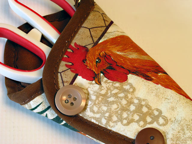 Magnetic Kitchen Scissor Caddy - Rooster Motif