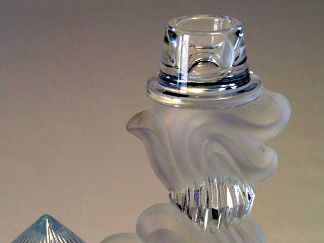 Crystal - Double Candle Holder w/Frosted Details - Click Image to Close