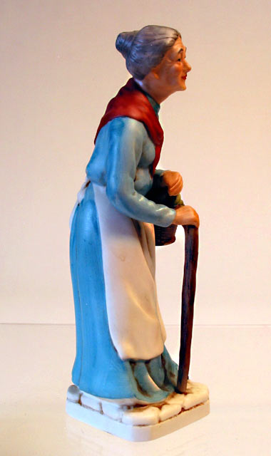 Lady with Cane Porcelain Figurine
