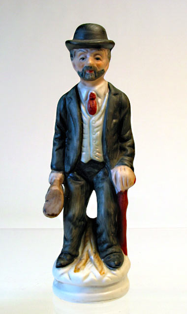 Man with Derby Porcelain Figurine