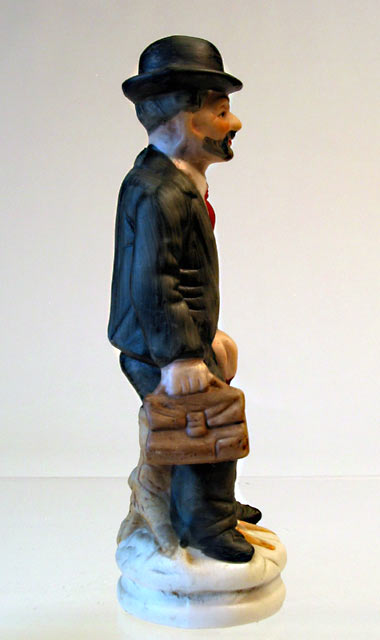 Man with Derby Porcelain Figurine - Click Image to Close