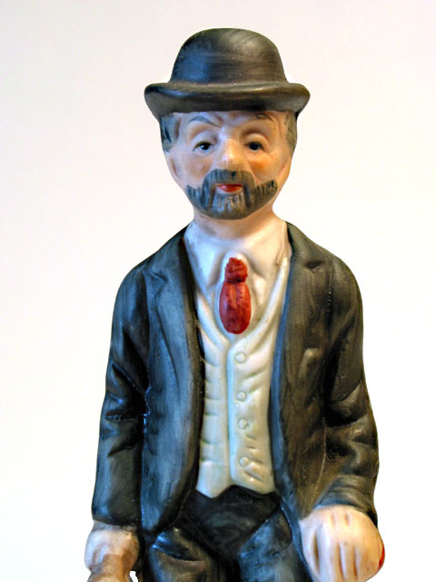 Man with Derby Porcelain Figurine - Click Image to Close