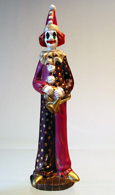 Tall Lady Clown Porcelain Figurine