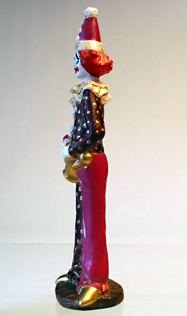 Tall Lady Clown Porcelain Figurine - Click Image to Close