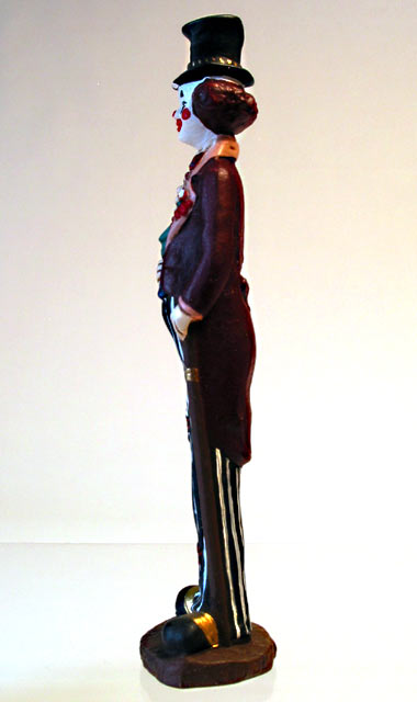 Tall Man Clown Porcelain Figurine - Click Image to Close
