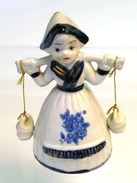 Dutch Milk-Maid Porcelain Bell