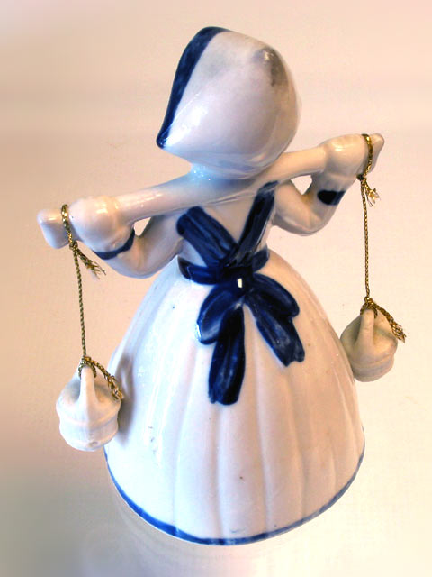 Dutch Milk-Maid Porcelain Bell