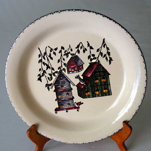 Charming Birdhouses Plate - Click Image to Close