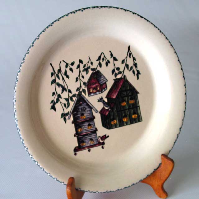 Charming Birdhouses Plate - Click Image to Close