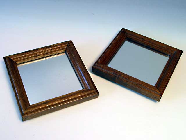 Wooden Mirror Set 5 inch Square