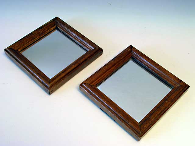 Wooden Mirror Set 5 inch Square - Click Image to Close