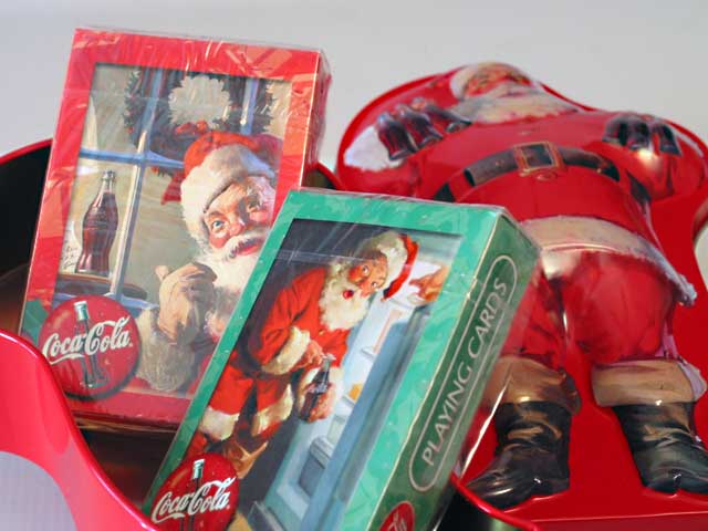 Coca-Cola's Santa - Double Deck Cards Tin - Click Image to Close